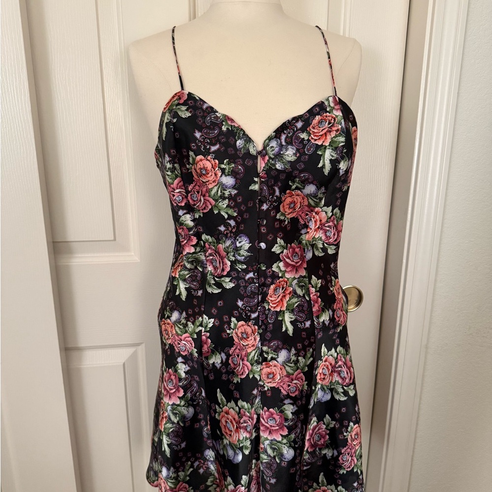 Victoria's Secret Black and Pink Floral Dress